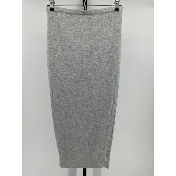 Ser.O.Ya 'Koko' Grey Polyester Knit Tea Length Skirt Size S - NWT - Picture 3 of 5